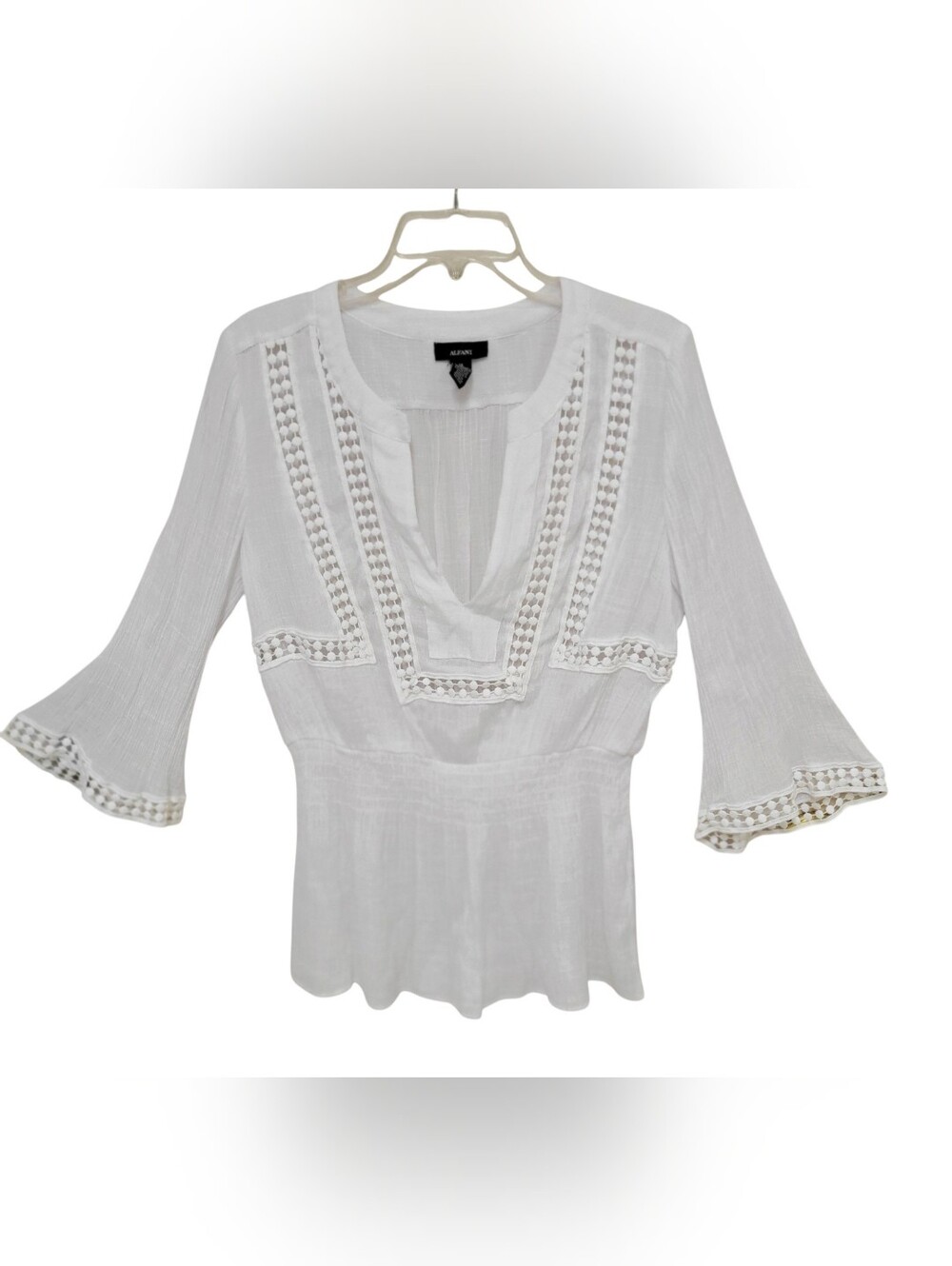 Alfani women's fairy sheer cottage core Size 14 flowy romantic boho tunic